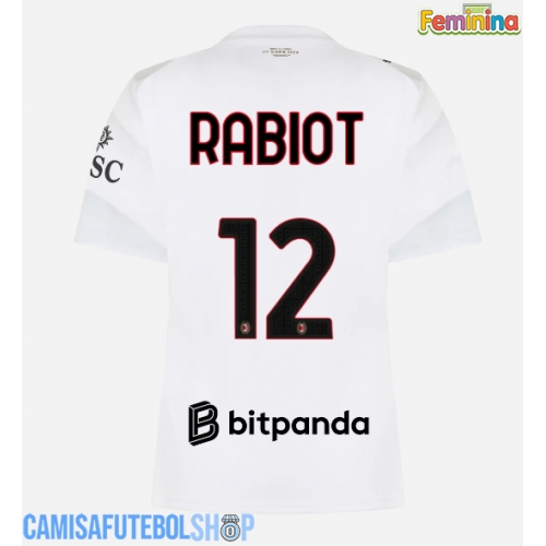 Camisa de time de futebol AC Milan Adrien Rabiot #12 Replicas 2º Equipamento Feminina 2026-27 Manga Curta